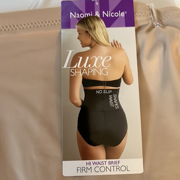 Hi Waist Firm Control Brief Warm Beige Shapes Waist Naomi & Nicole - Picture 5 of 8